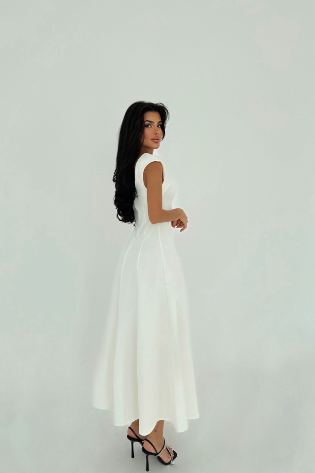 Beyaz Rhea Elbise ATE-2801 - 3