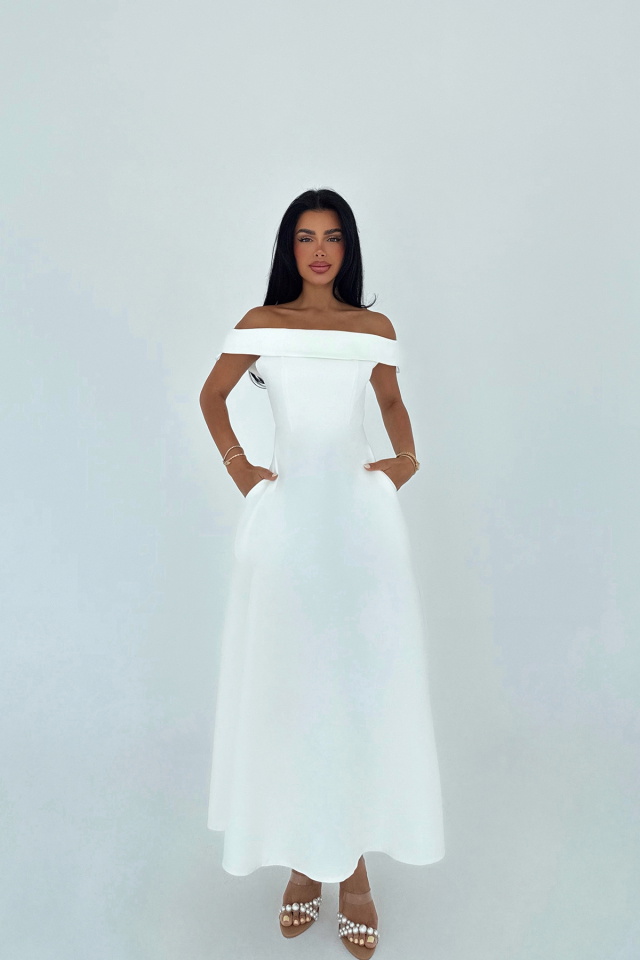 Beyaz Creil Elbise ATE-2919 - 5