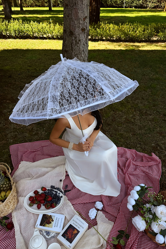 Beyaz Soyaya Elbise ATE-3429 - 4