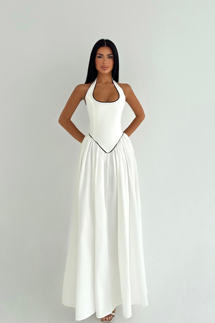 Beyaz Neyela Elbise ATE-3461 - EYYO