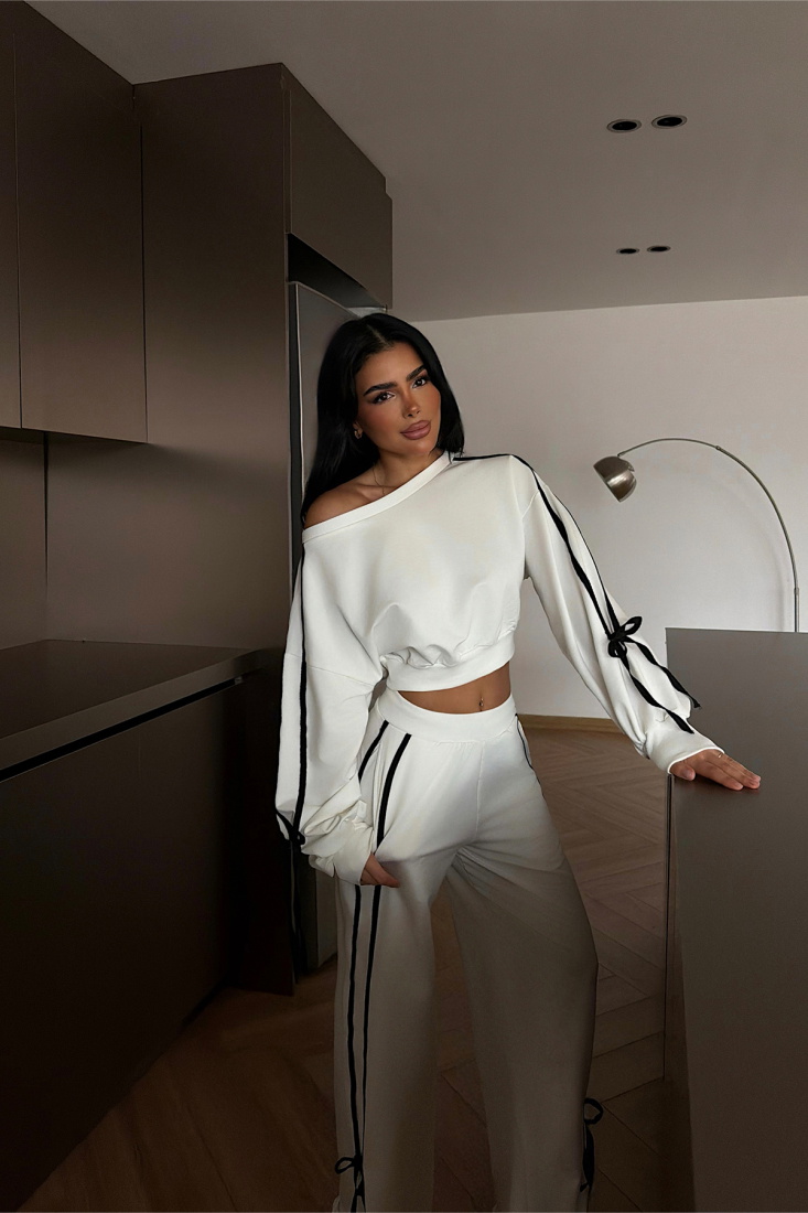 Beyaz Calesia Eşofman Takımı ATE-4454 - EYYO