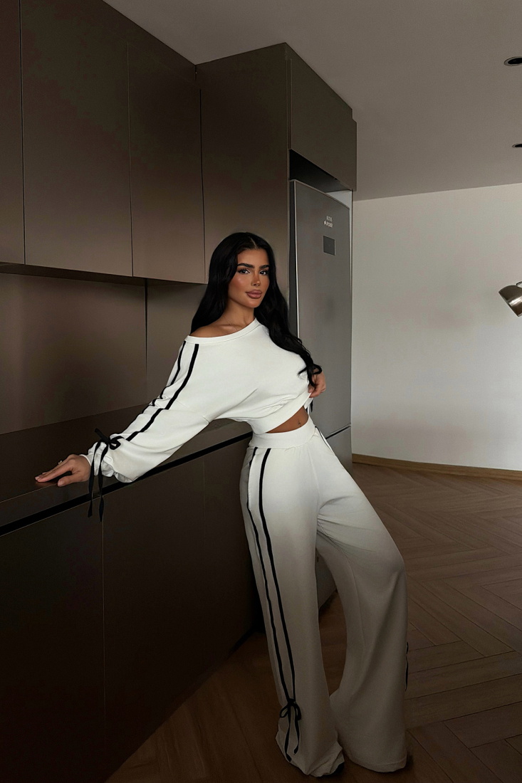 Beyaz Calesia Eşofman Takımı ATE-4454 - EYYO