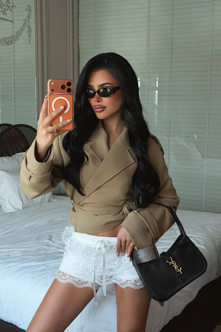 Beyaz Cipqan Şort ATE-5119 - EYYO