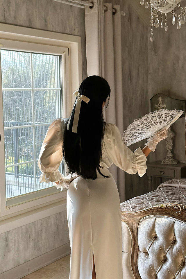 Beyaz Adelisa Fiyonklu Elbise ATE-1792 - 6