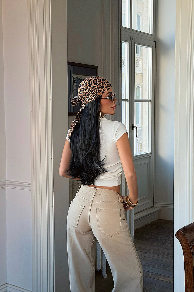 Beyaz Kebo Crop Top ATE-5134 - 5