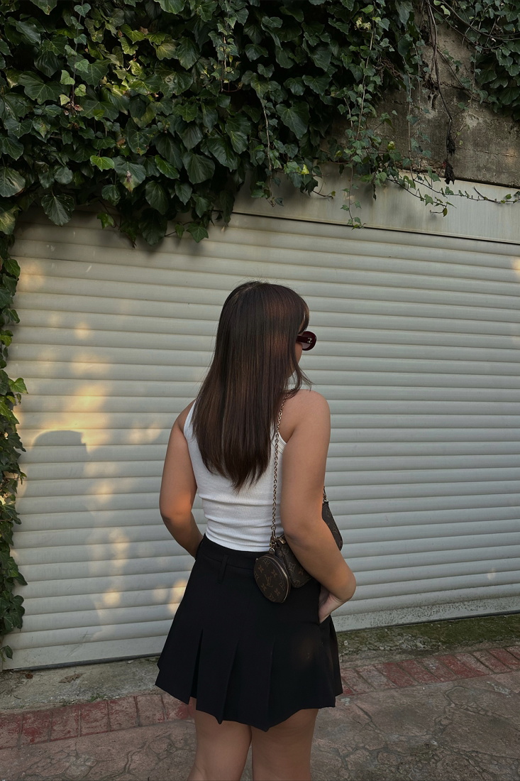 Beyaz Basic Crop Top ATE3431 - YOGİ