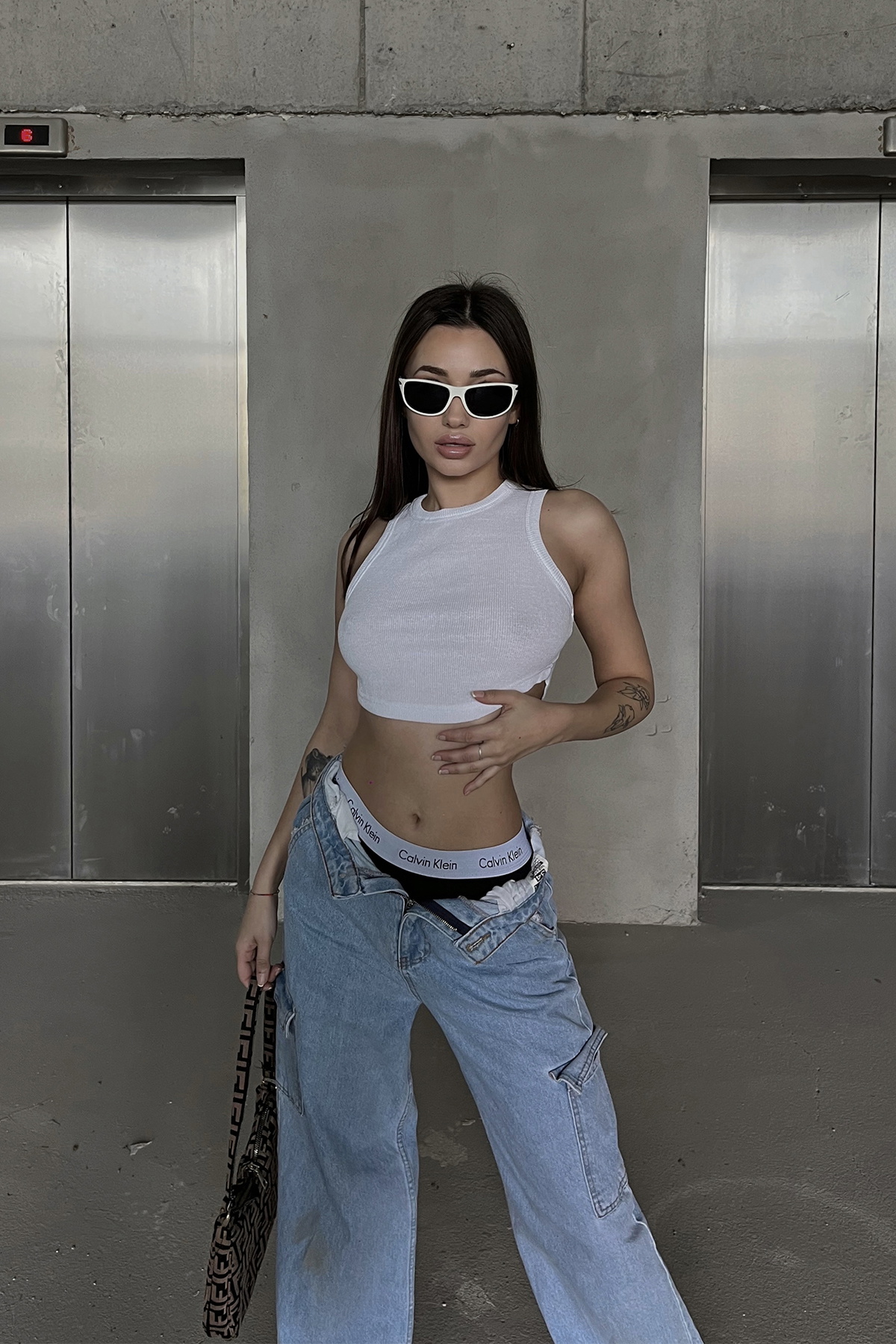Beyaz Basic Crop Top ATE3924 - 4