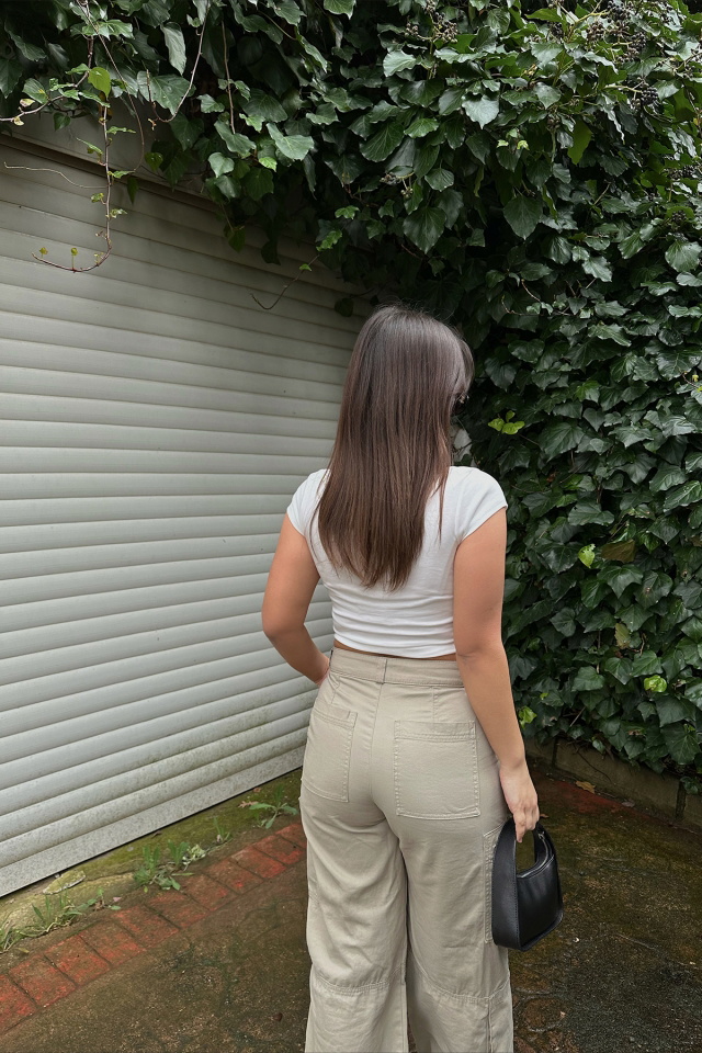 Beyaz Basic Crop Top ATE4719 - 3