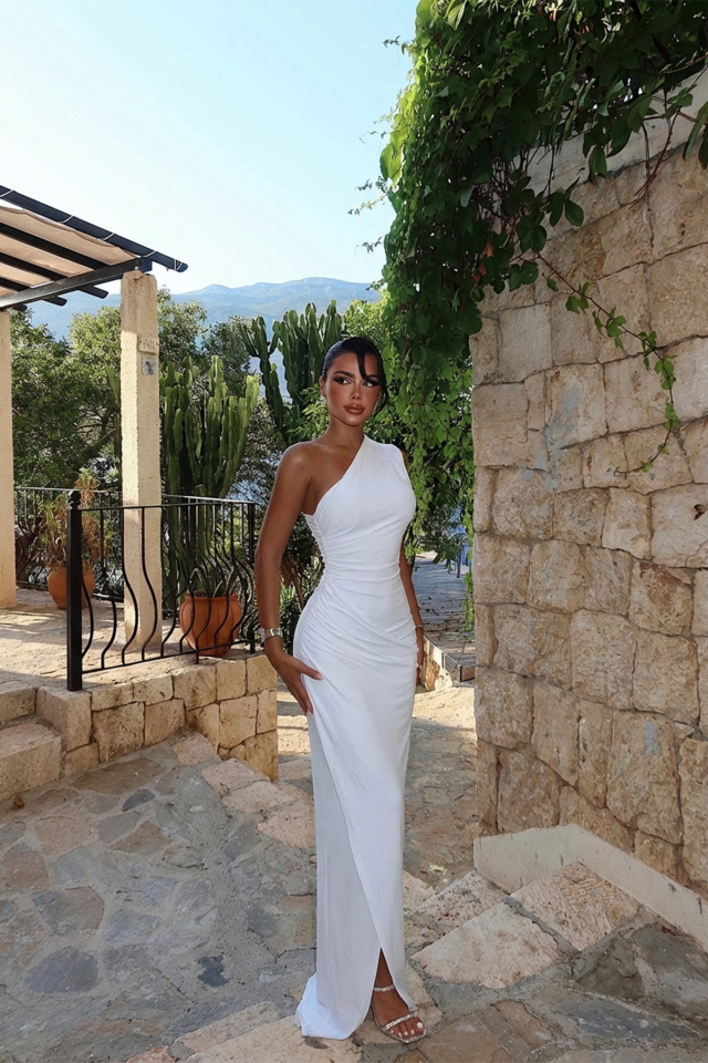 Beyaz Eldoris Elbise ATE-1541 