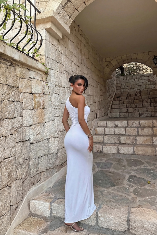 Beyaz Eldoris Elbise ATE-1541 - 2