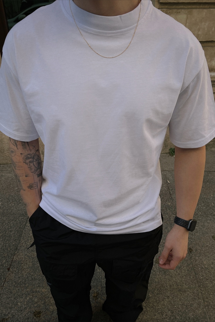 Beyaz Basic Tişört ATE5022 - EYYO