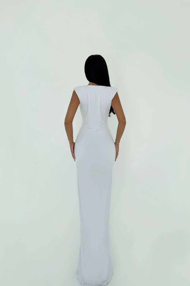 Beyaz Lilita Elbise ATE-1304 - 3