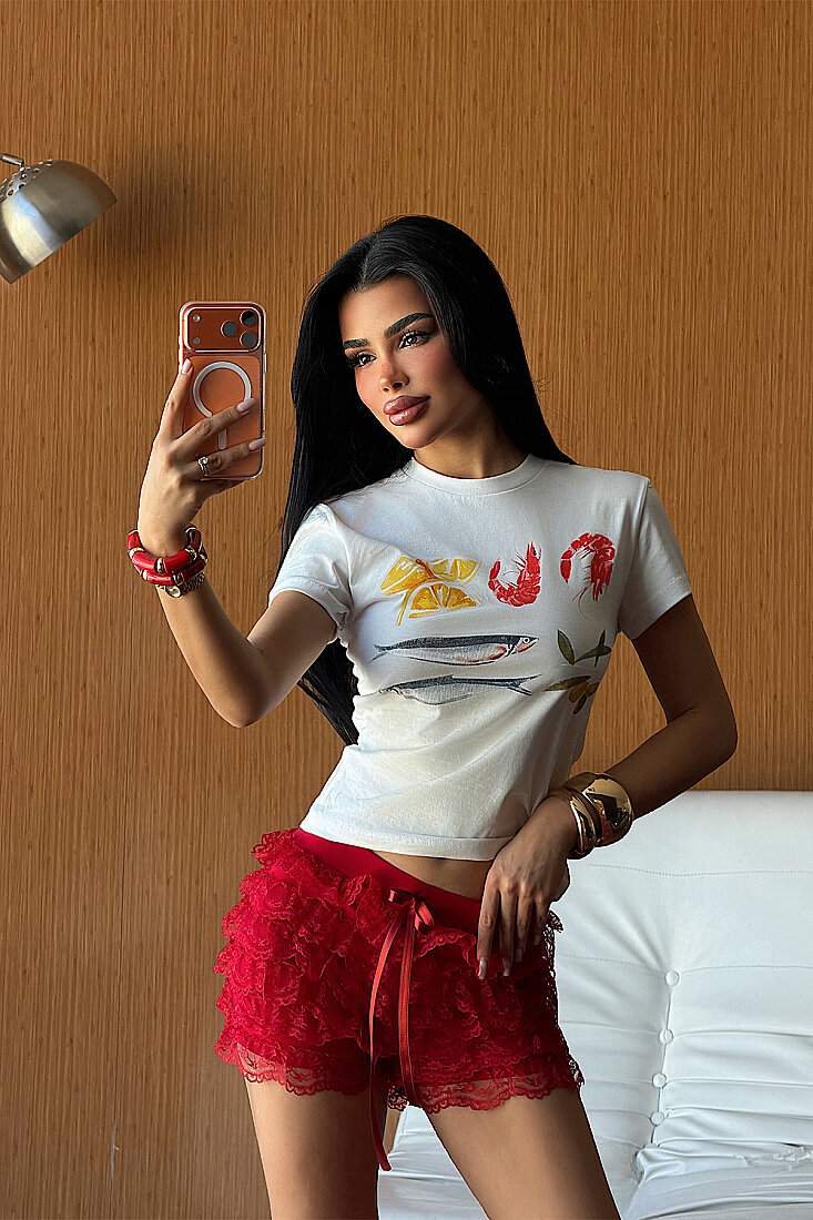 Beyaz Tenge Tshirt ATE-5550 - EYYO