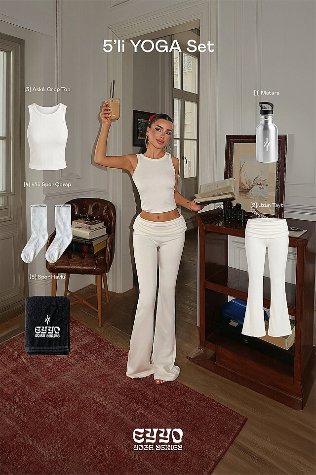 Beyaz Bisu 5'li Yoga Set -