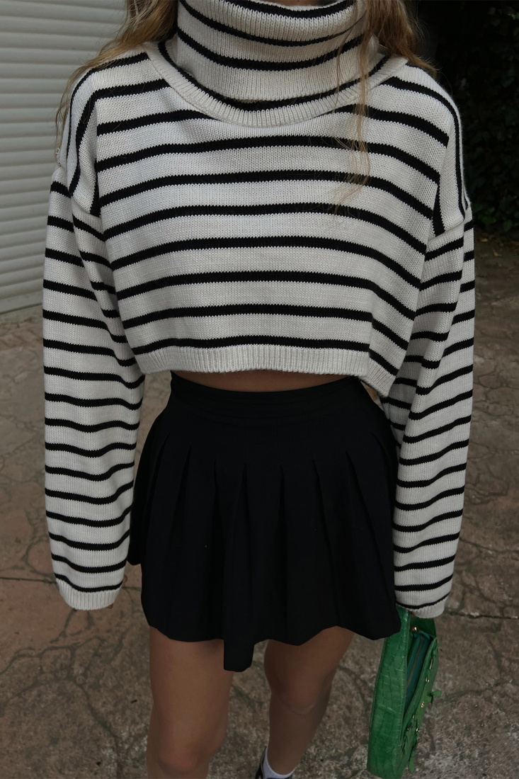 Beyaz Boğazlı Çizgili Kazak ATE2543 - EYYO