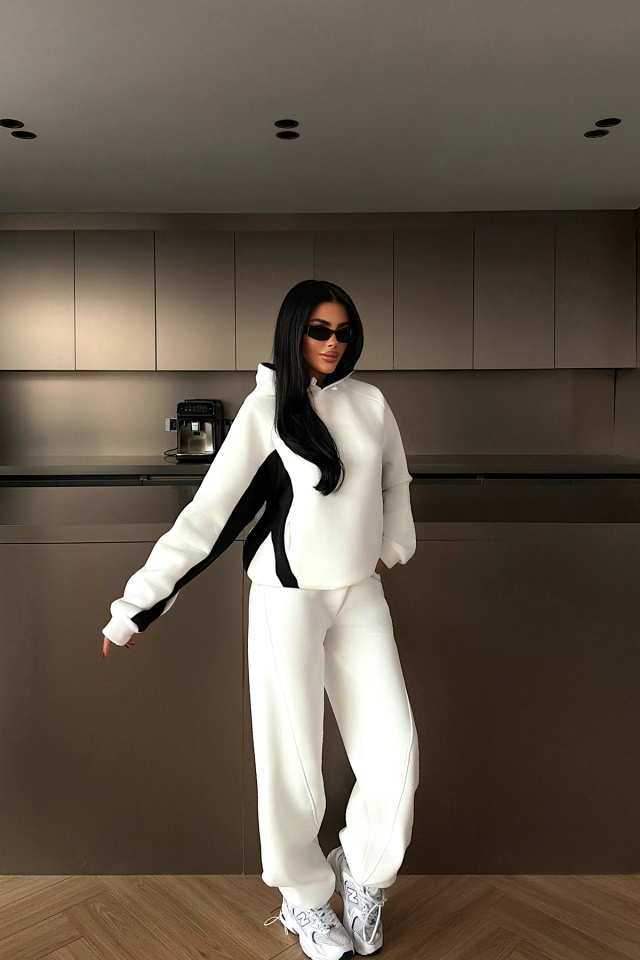 Beyaz Holly Eşofman Takımı ATE-4115 