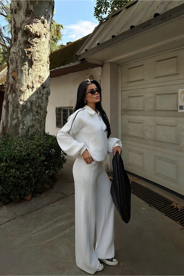 Beyaz Selita Eşofman Takım ATE-3828 - 4