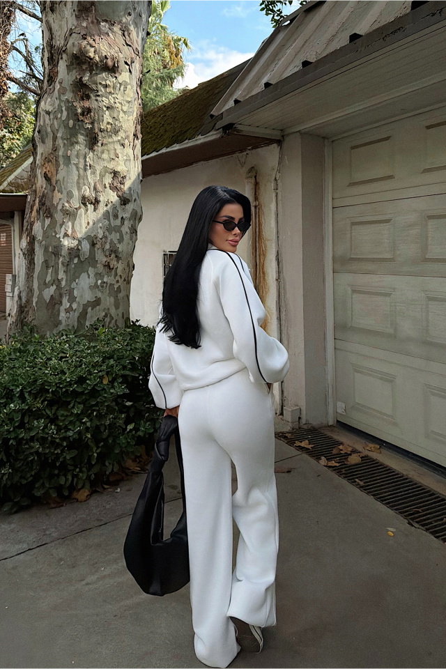 Beyaz Selita Eşofman Takım ATE-3828 - 5