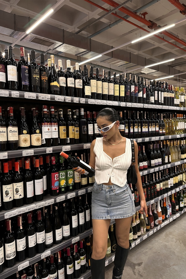 Beyaz Çizgili Önü Düğmeli Yelek ATE7440 - 3