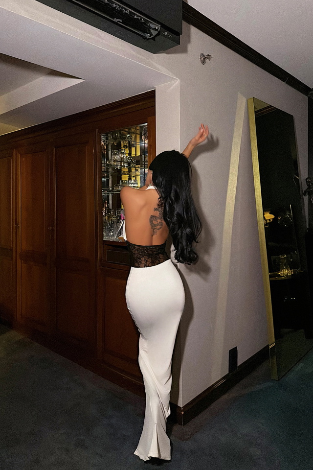 Beyaz Elysia Dantel Detaylı Elbise ATE-3839 - 4