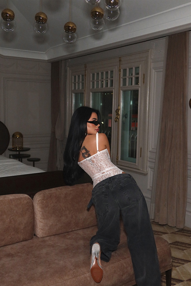 Beyaz Aqipur Bodysuit ATE-4983 - 6