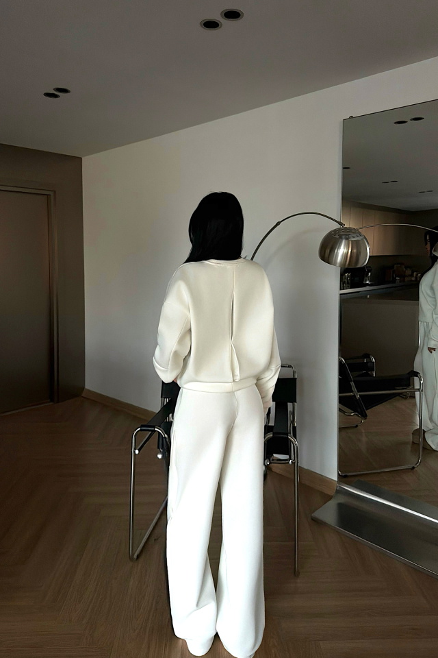 Beyaz Valenty Eşofman Takımı ATE-4158 - 4