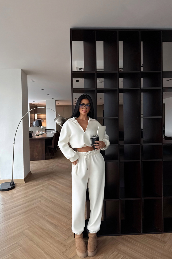 Beyaz Jagger Eşofman Takımı ATE-2439 - EYYO