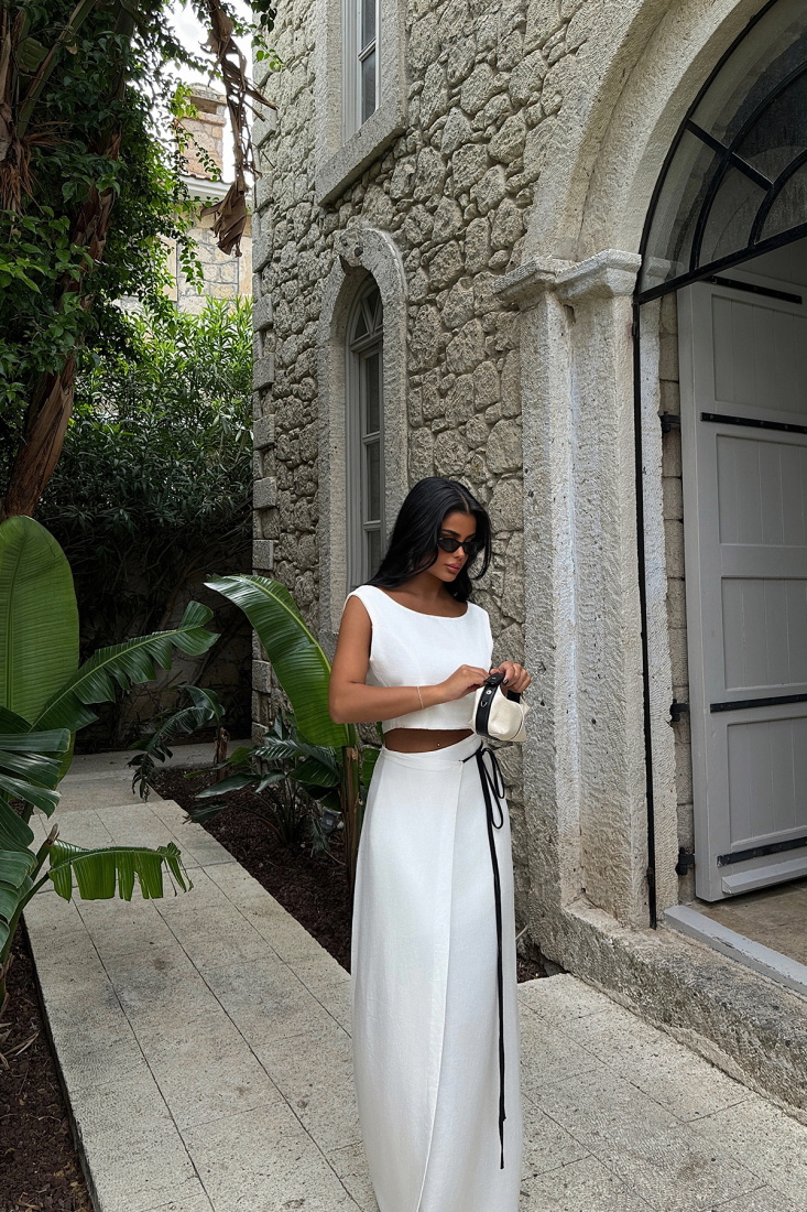 Beyaz Madora Keten Takım ATE-1605 - EYYO