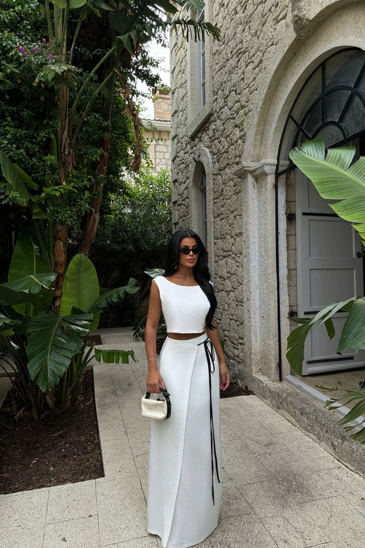 Beyaz Madora Keten Takım ATE-1605 - EYYO