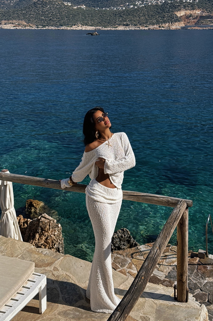 Beyaz Siedre Triko Takım ATE-3061 - EYYO