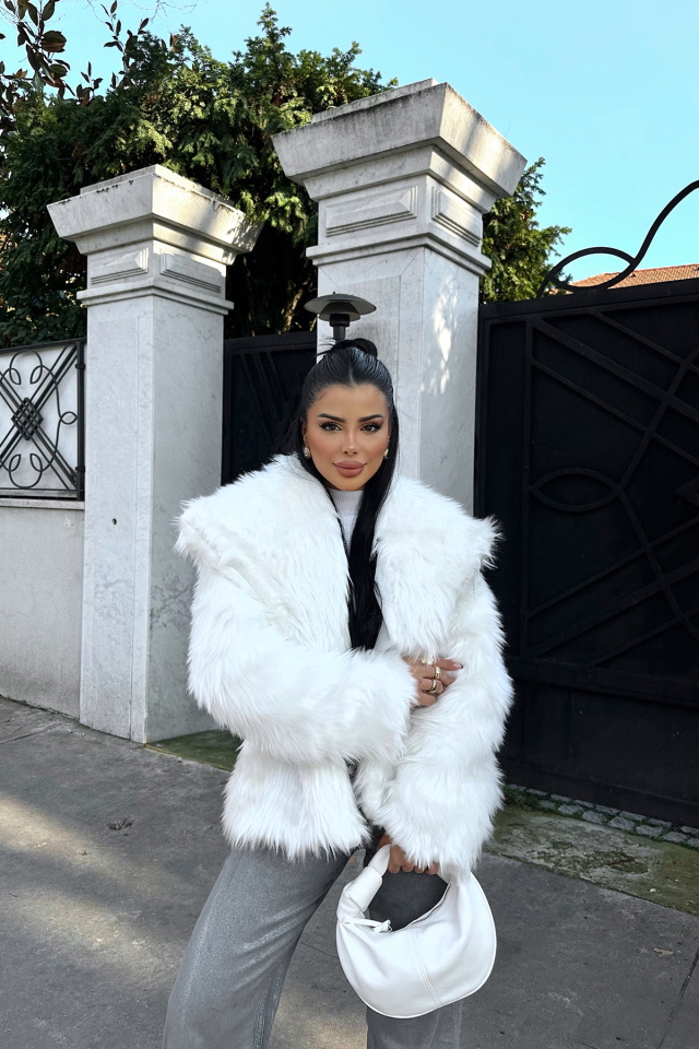 Beyaz Eva Kısa Kürk ATE-0681 - 8