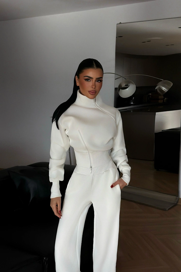 Beyaz Belleza Eşofman Takımı ATE-4298 - EYYO