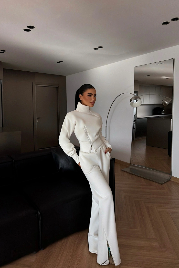 Beyaz Belleza Eşofman Takımı ATE-4298 - EYYO