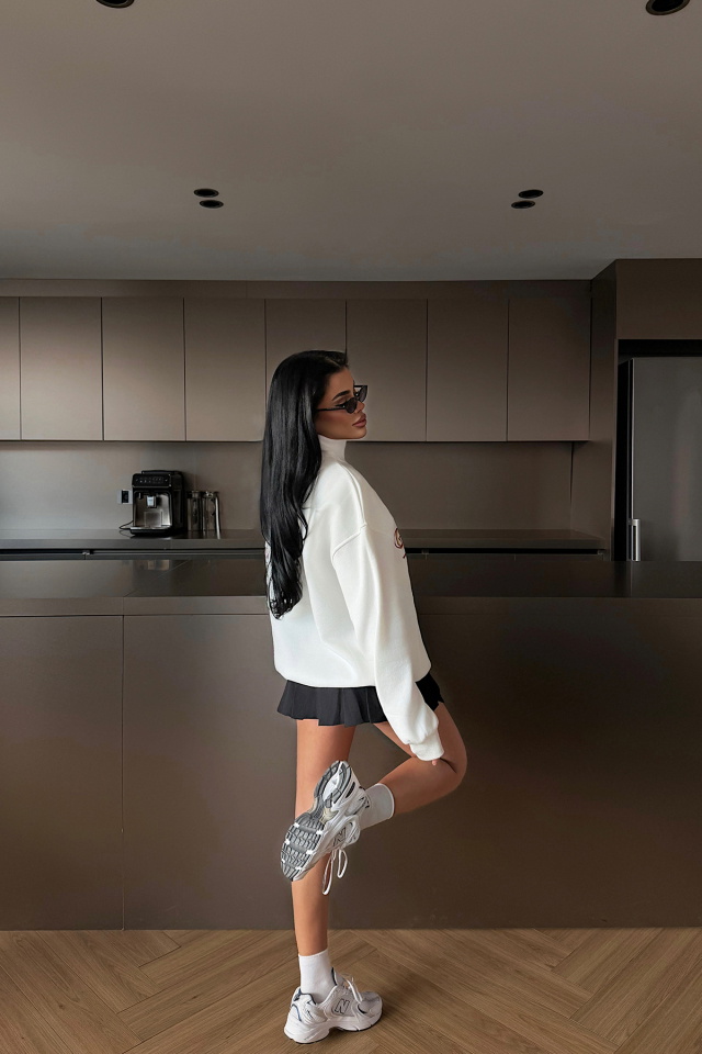 Beyaz Kitanya Sweatshirt ATE-4610 - 4