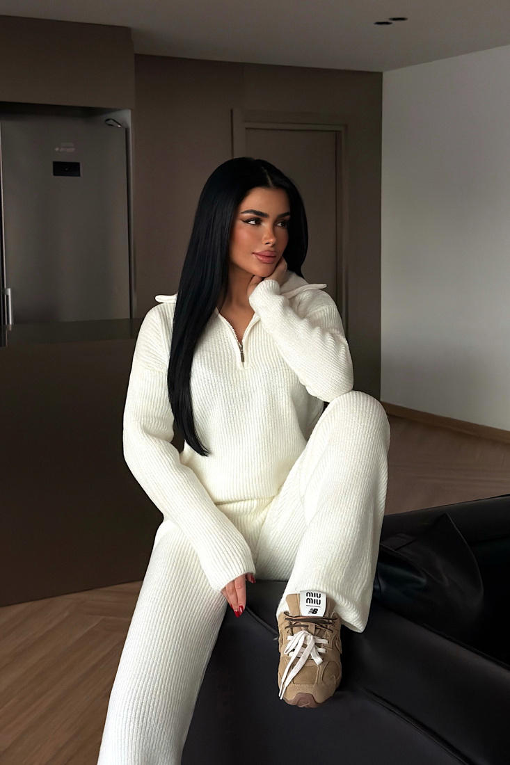 Beyaz Nalani Triko Takım ATE-4268 - EYYO