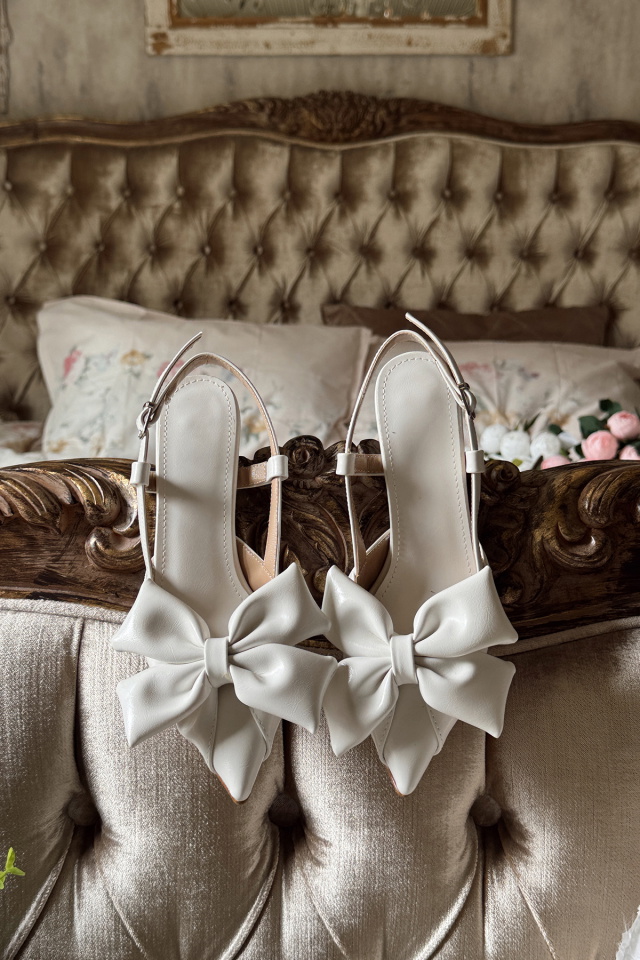 Beyaz Kobela Topuklu Ayakkabı ATE-2728 - 2