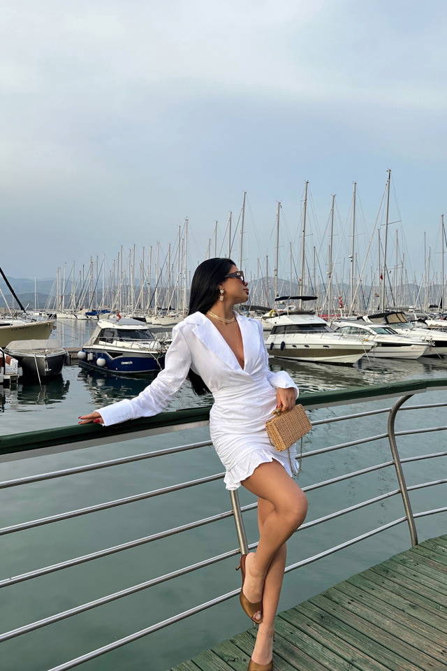 Beyaz Tahlia Elbise ATE7237 - 6