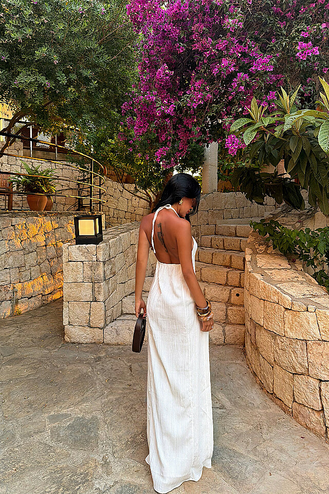 Beyaz Hebbi Elbise ATE-5225 - 4