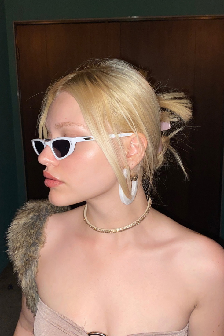 Beyaz ince Çerçeveli Gözlük ATE3336 - 