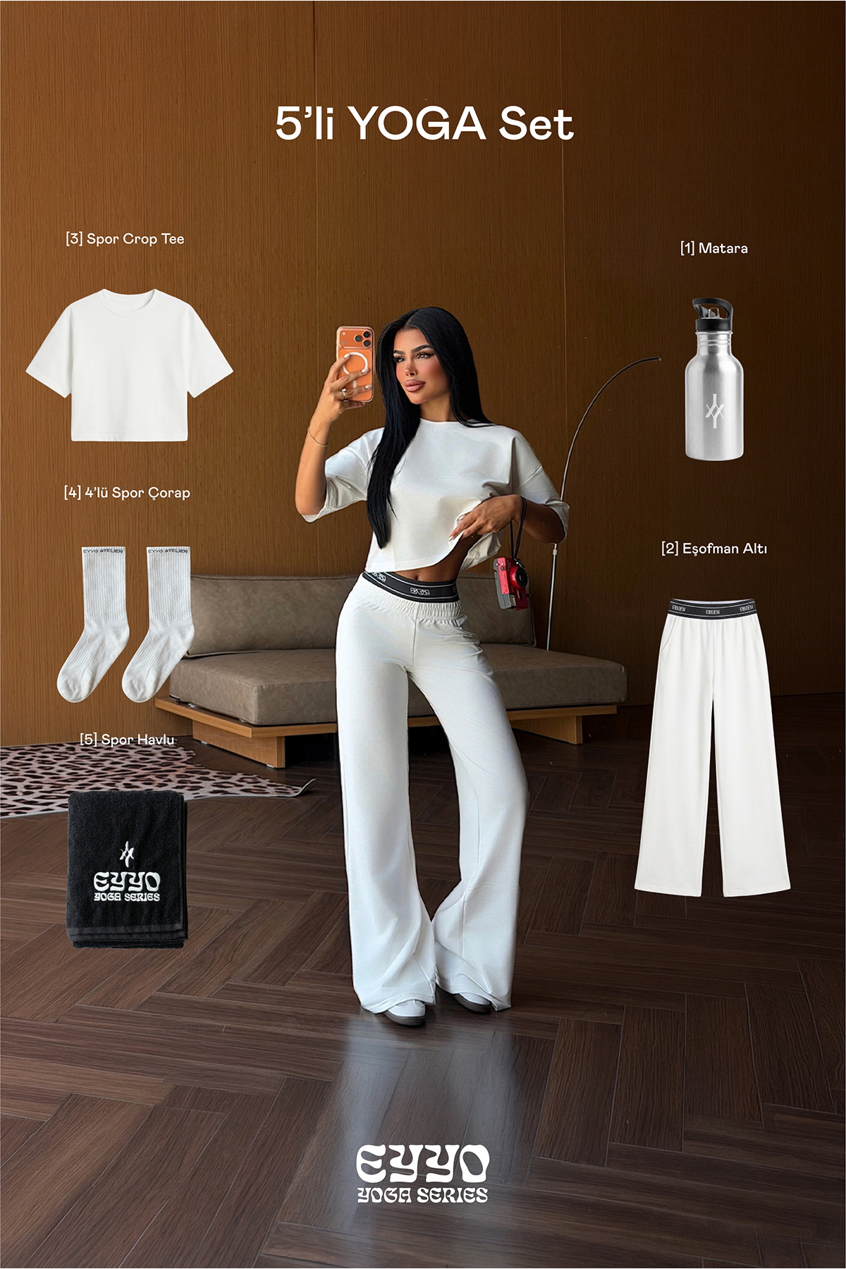 Beyaz Judem 5'li Yoga Set - 1