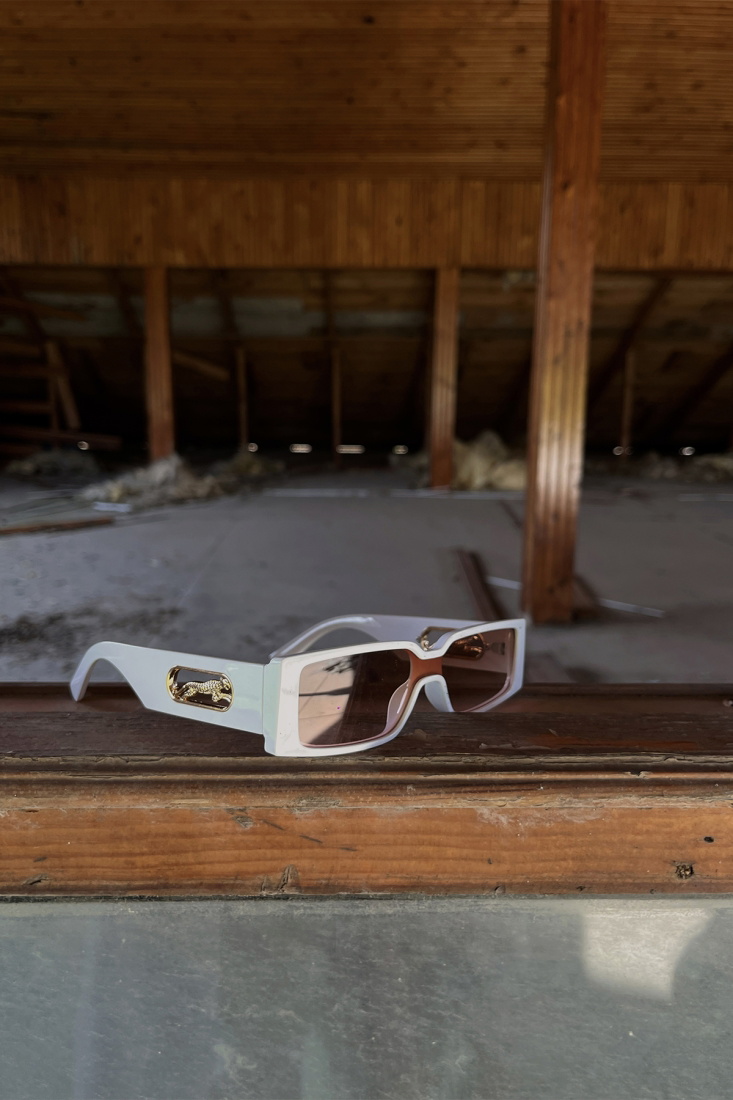 Beyaz Kalın Çerçeveli Gözlük ATE4602 - EYYO