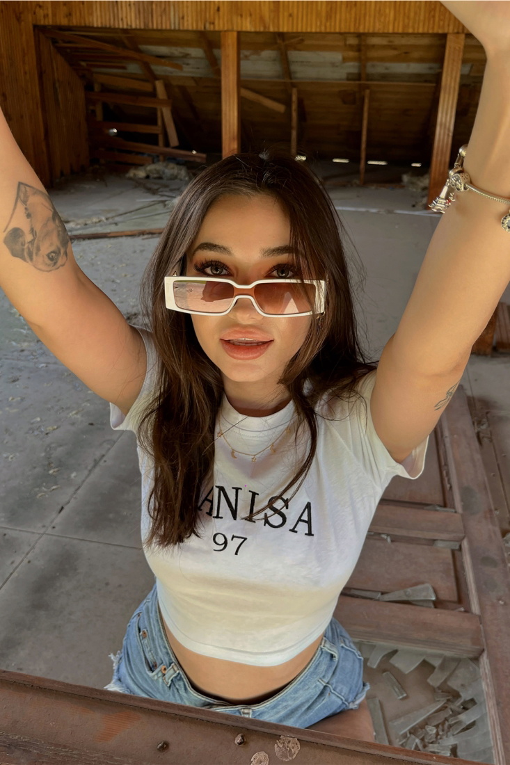 Beyaz Kalın Çerçeveli Gözlük ATE4602 - EYYO