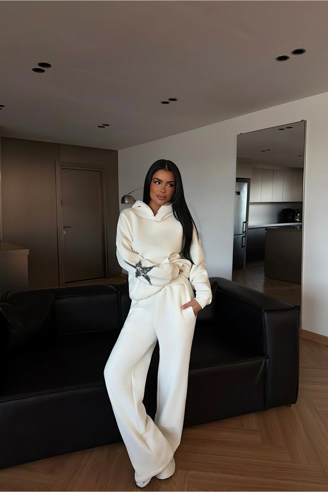 Beyaz​ Stars Eşofman Takım ATE-4505 - 2