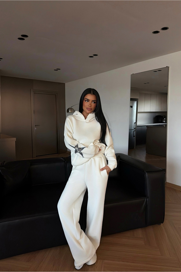 Beyaz​ Stars Eşofman Takım ATE-4505 - EYYO