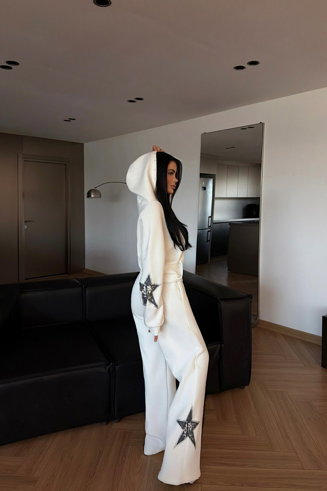 Beyaz​ Stars Eşofman Takım ATE-4505 - 4