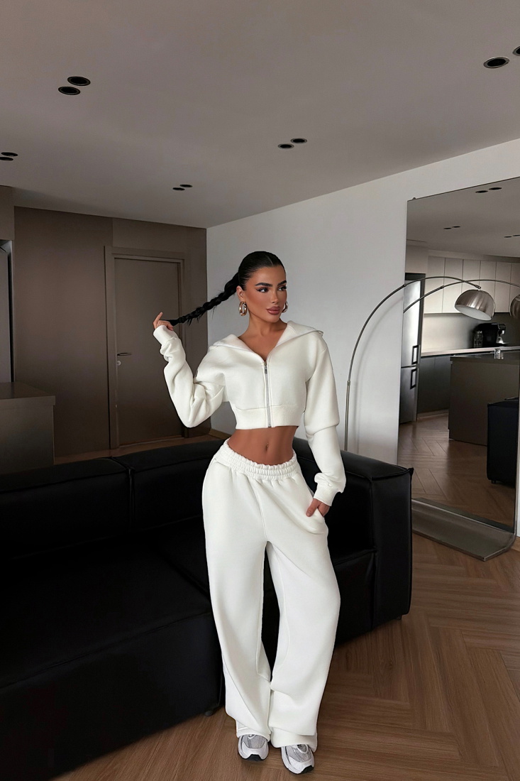 Beyaz Slayer Eşofman Takımı ATE-4636 - EYYO