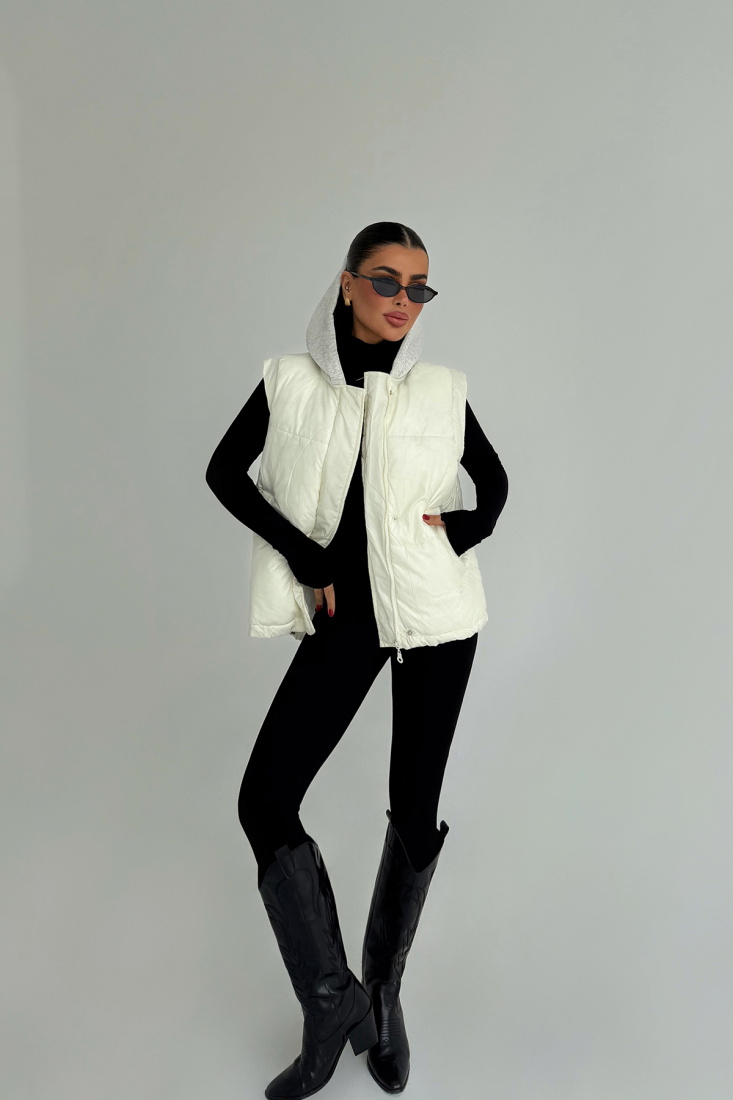 Beyaz Ralphette Yelek ATE-3766 - EYYO