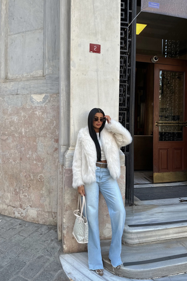 Beyaz Rufina Kürk ATE-1600 - 4