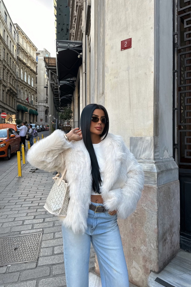 Beyaz Rufina Kürk ATE-1600 - 6