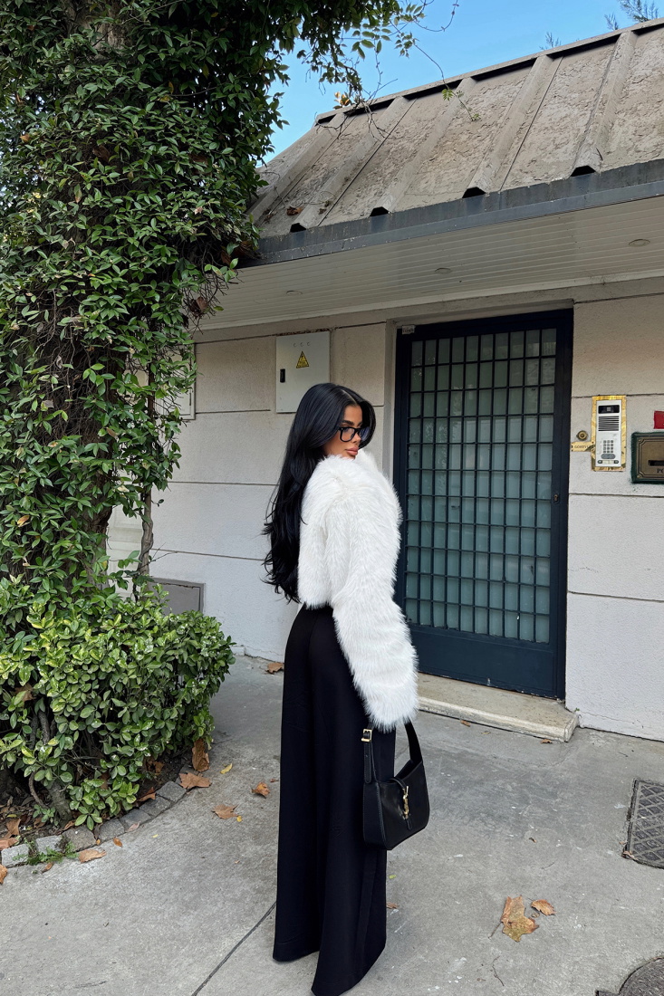 Beyaz Zadie Kürk ATE-1751 - EYYO